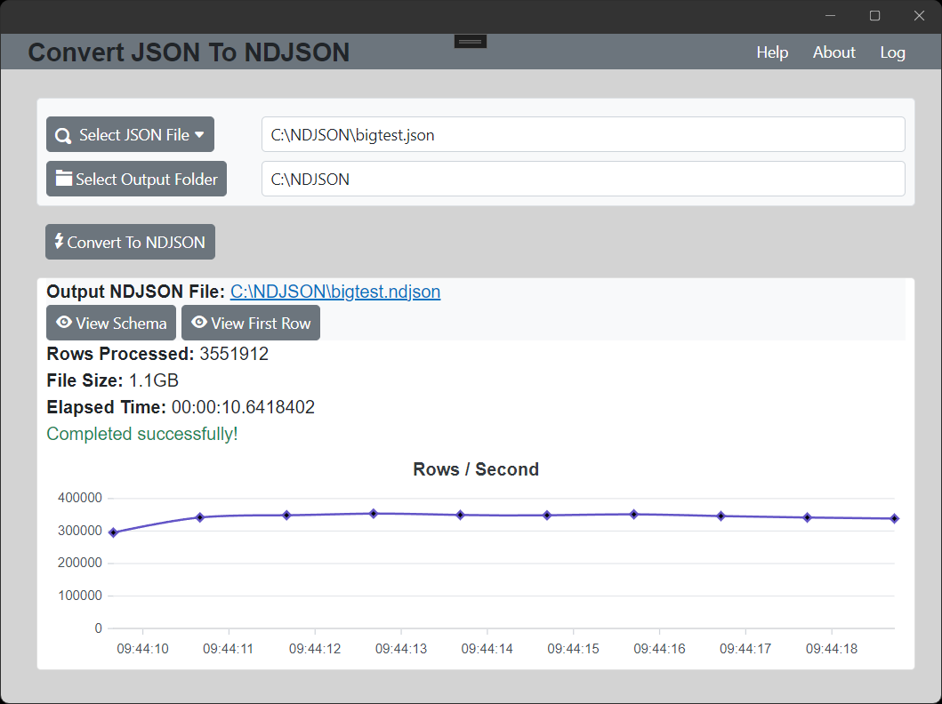 JSON To NDJSON Converter Screen Shot